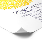 Colorful Yellow Spiritueel Sun Mandala Poster (Hoek)