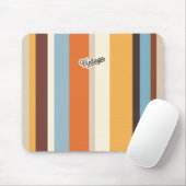 Colorful Yellow Stripes met  etiket Muismat (Met muis)