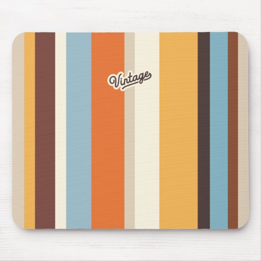 Colorful Yellow Stripes met  etiket Muismat (Voorkant)