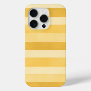 Colorful Yellow Textured Stripes Pattern iPhone 15 Pro Case