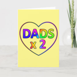 Colorful Yellow Two Dads Kaart
