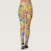 Colorful Yellow Waterverf Yoga Pants Leggings (Achterkant)