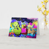 Colorful Yes Graffiti Art Note Birthday Kaart (Gele Bloem)