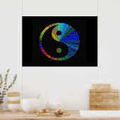 Colorful Yin en Yang Poster (Keuken)