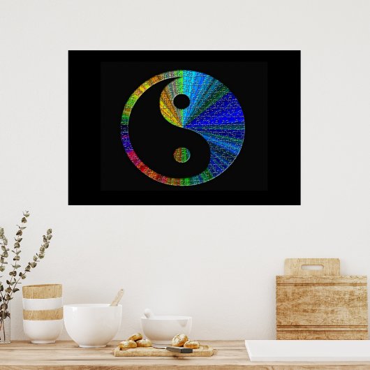 Colorful Yin en Yang Poster (Keuken)