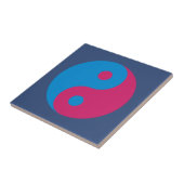 Colorful Yin Yang Harmony Blue en Pink Tegeltje (Zijkant)