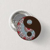 Colorful Yin Yang Mandala Ronde Button 3,2 Cm (Voorkant /achterkant)