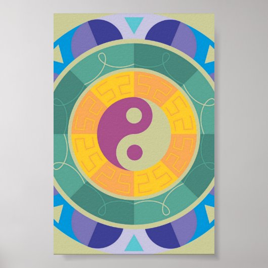 Colorful Yin Yang Pattern Poster (Voorkant)