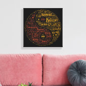 Colorful Yin Yang Spirituele Word Art Canvas Afdruk (Insitu (Woonkamer))