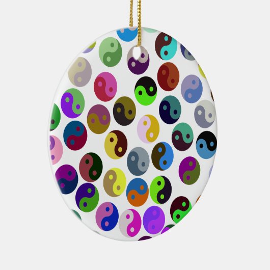 Colorful Ying Yang Pattern Keramisch Ornament (Rechts)