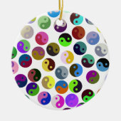 Colorful Ying Yang Pattern Keramisch Ornament (Voorkant)
