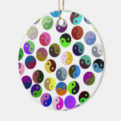 Colorful Ying Yang Pattern Keramisch Ornament (Links)