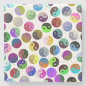 Colorful Ying Yang Pattern Stenen Onderzetter (Voorkant)