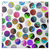 Colorful Ying Yang Pattern Tegeltje (Voorkant)