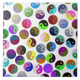 Colorful Ying Yang Pattern Tegeltje