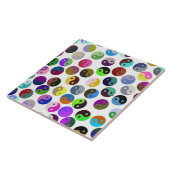 Colorful Ying Yang Pattern Tegeltje (Zijkant)