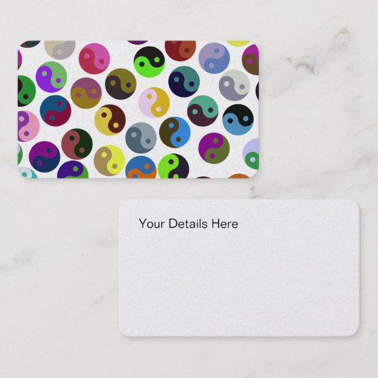 Colorful Ying Yang Pattern Visitekaartje (Voorkant / Achterkant)
