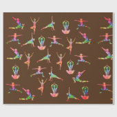 Colorful yoga cadeaupapier (Vlak)