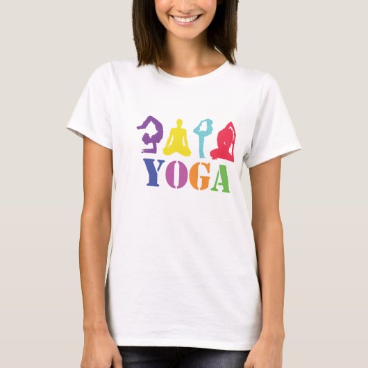 Colorful Yoga Design T-Shirt (Voorkant)