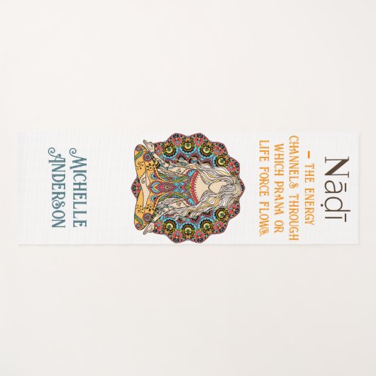 Colorful Yoga Girl Fitness Mat (Voorkant (horizontaal))