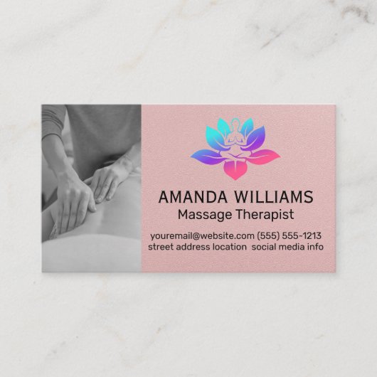 Colorful Yoga Logo Visitekaartje (Voorkant)