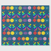 Colorful Yoga Position Chakras Art Cadeaupapier (Vlak)