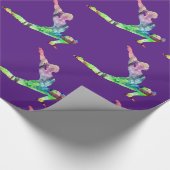 Colorful Yoga Stretch Position Cadeaupapier (Hoek)