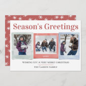 Colorful Yuletide Lijsten Foto Feestdagenkaart (Voorkant / Achterkant)