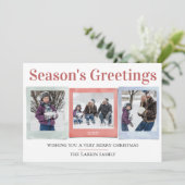 Colorful Yuletide Lijsten Foto Feestdagenkaart (Staand voorkant)