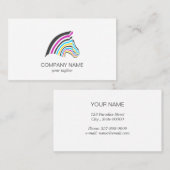 Colorful Zebra Beauful Modern Cute Visitekaartje (Voorkant / Achterkant)