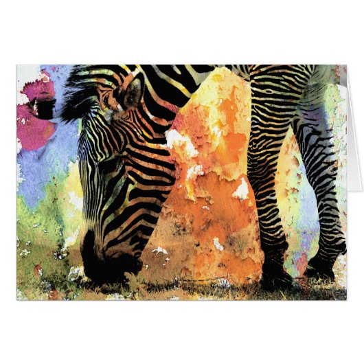 Colorful Zebra Grunge (Voorkant Horizontaal)
