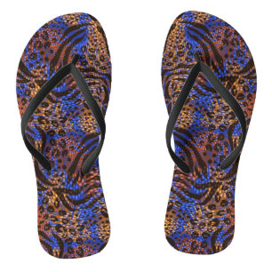 Colorful Zebra Leopard Teenslippers