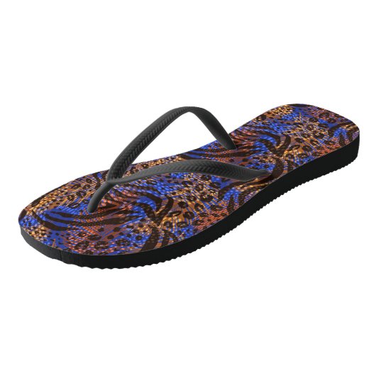 Colorful Zebra Leopard Teenslippers (Schuin)