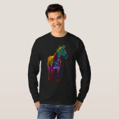 Colorful Zebra Nature  Wildlife Animal art T-shirt (Voorkant volledig)