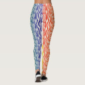 Colorful Zebra Pattern Print Leggings (Achterkant)