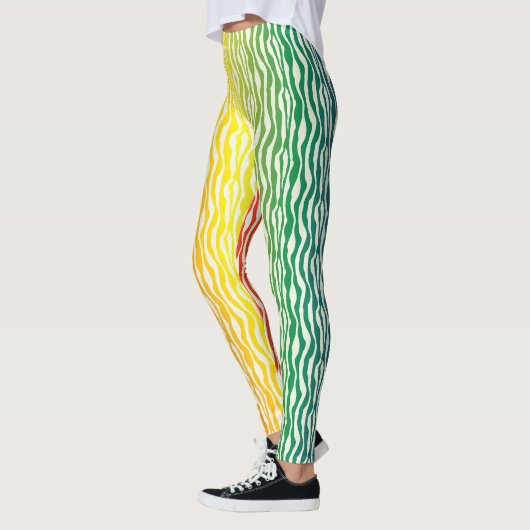 Colorful Zebra Pattern Print Leggings (Links)