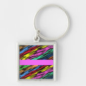 COLORFUL ZEBRA PATTERN SLEUTELHANGER (Voorkant)