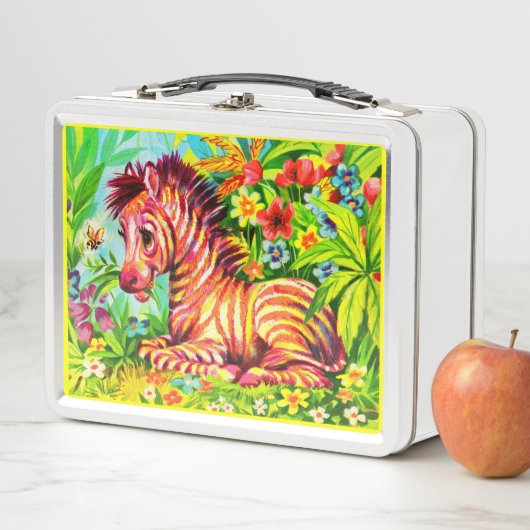 Colorful zebra print uit 1960 (In situ)