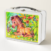 Colorful zebra print uit 1960 (Voorkant)