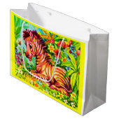 Colorful zebra print uit 1960 groot cadeauzakje (Voorkant Gekanteld)