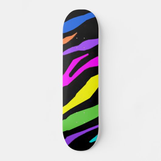 Colorful Zebra Skateboard (Voorkant)