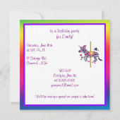 Colorful Zebracorn Happy Birthday Kaart (Achterkant)