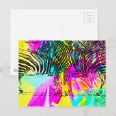 Colorful Zebras Briefkaart (Voorkant / Achterkant)