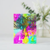 Colorful Zebras Briefkaart (Staand voorkant)