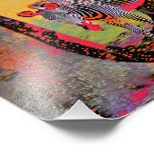 Colorful Zebras Foto Afdruk (Hoek)