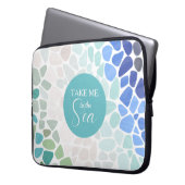 Colorful Zee Glass Electronics Bag Laptop Sleeve (Voorkant Links)