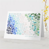 Colorful Zee Glass Happy Birthday Kaart (Gele Bloem)