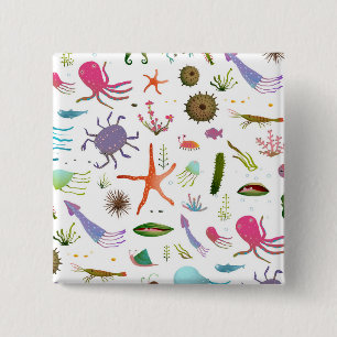 Colorful Zee Life Vierkante Button 5,1 Cm