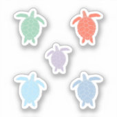 Colorful Zee Turtle Sticker Set (Voorkant)