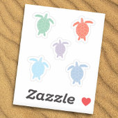 Colorful Zee Turtle Sticker Set